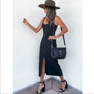 Vici collection black ribbed dress. Size xs/s